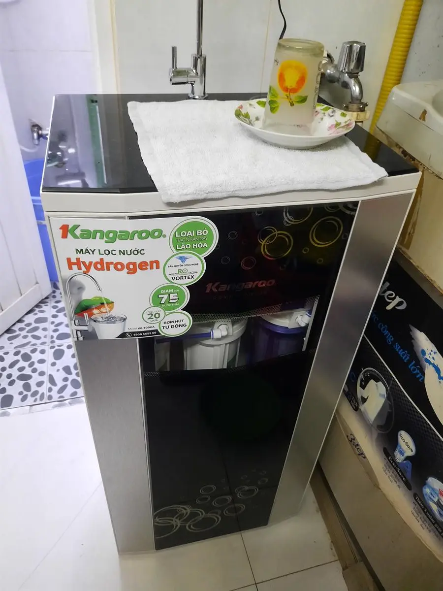 Khách hàng review Máy lọc nước RO Hydrogen Kangaroo VTU KG100HA 9 lõi 14