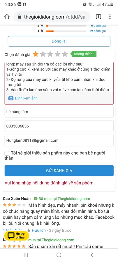 Khách hàng review Điện thoại Samsung Galaxy A32 42