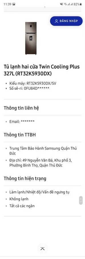 Khách hàng review Tủ lạnh Samsung Inverter 319 lít RT32K5930DX/SV 1