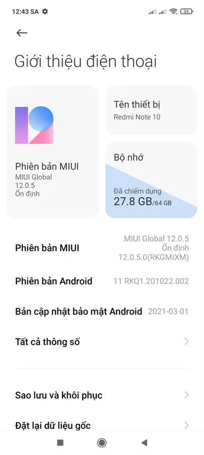 Khách hàng review Điện thoại Xiaomi Redmi Note 10 (4GB/64GB) 19