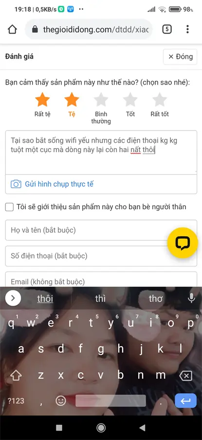 Khách hàng review Điện thoại Xiaomi Redmi 9T (6GB/128GB) 20