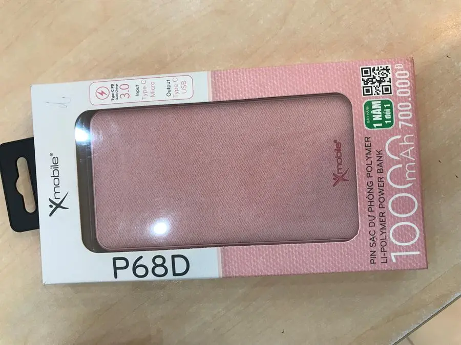 Khách hàng review Pin sạc dự phòng Polymer 10.000 mAh Type C PD QC3.0 18W Xmobile P68D 18
