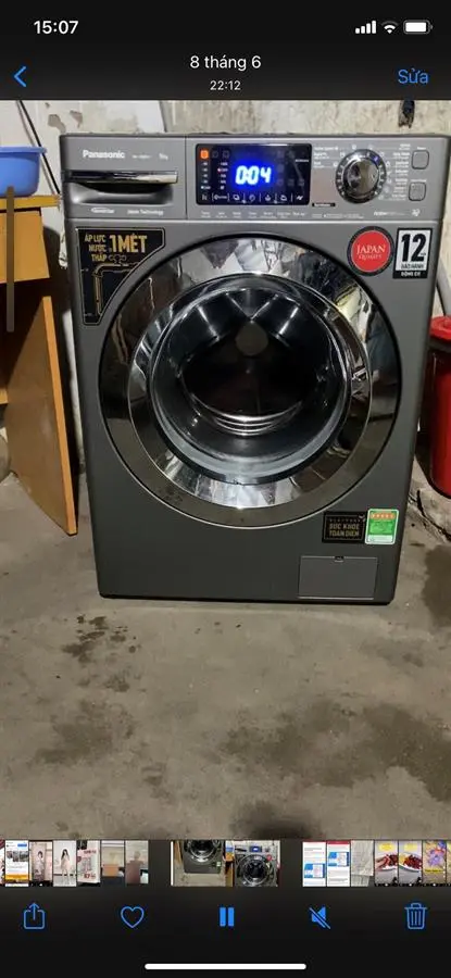 Khách hàng review Máy giặt Panasonic Inverter 9 Kg NA-V90FX1LVT 35