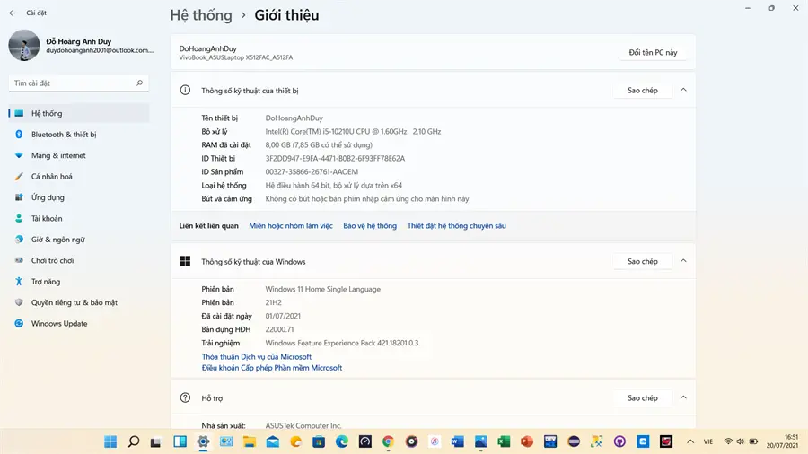 Khách hàng review Laptop Asus VivoBook A512FA i5 10210U/8GB/512GB/Chuột/Win10 (EJ1734T) 2