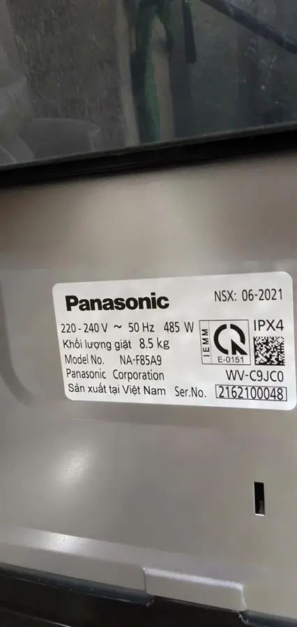 Khách hàng review Máy giặt Panasonic 8.5 Kg NA-F85A9BRV 283
