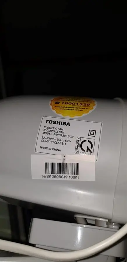 Khách hàng review Quạt treo tường Toshiba 3 cánh F-WSA20(H)VN 55W 18