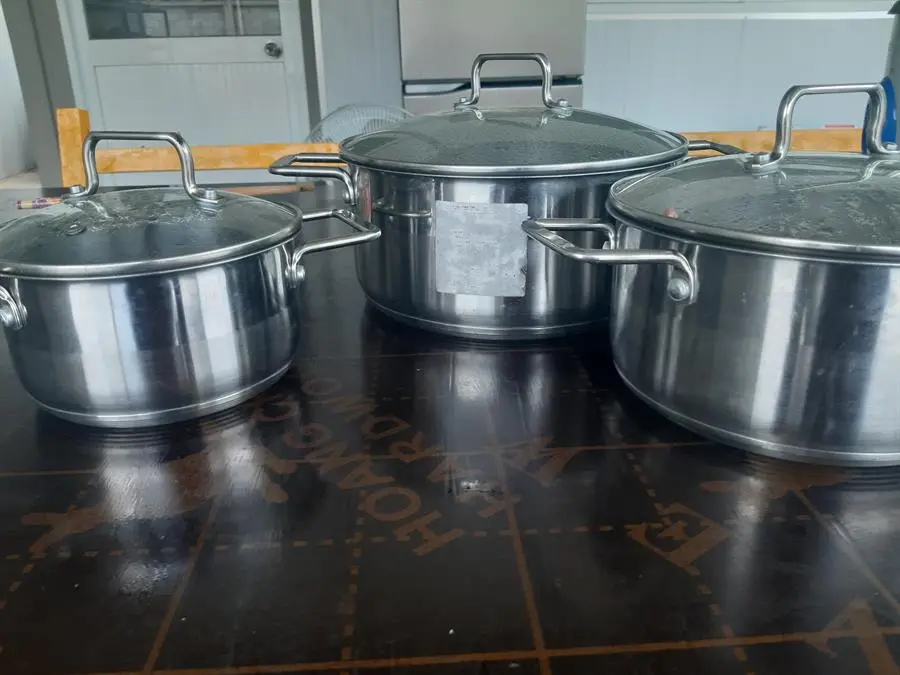 Khách hàng review Bộ 3 nồi inox 3 đáy nắp kính Hommy BE005 4