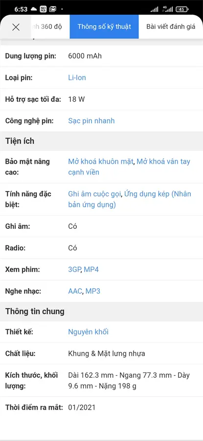 Khách hàng review Điện thoại Xiaomi Redmi 9T (4GB/64GB) 17