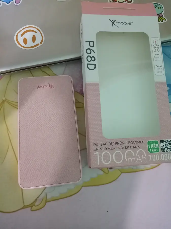 Khách hàng review Pin sạc dự phòng Polymer 10.000 mAh Type C PD QC3.0 18W Xmobile P68D 15