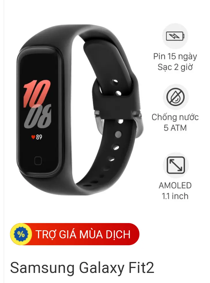 Khách hàng review Vòng tay thông minh Samsung Galaxy Fit2 Đen 13