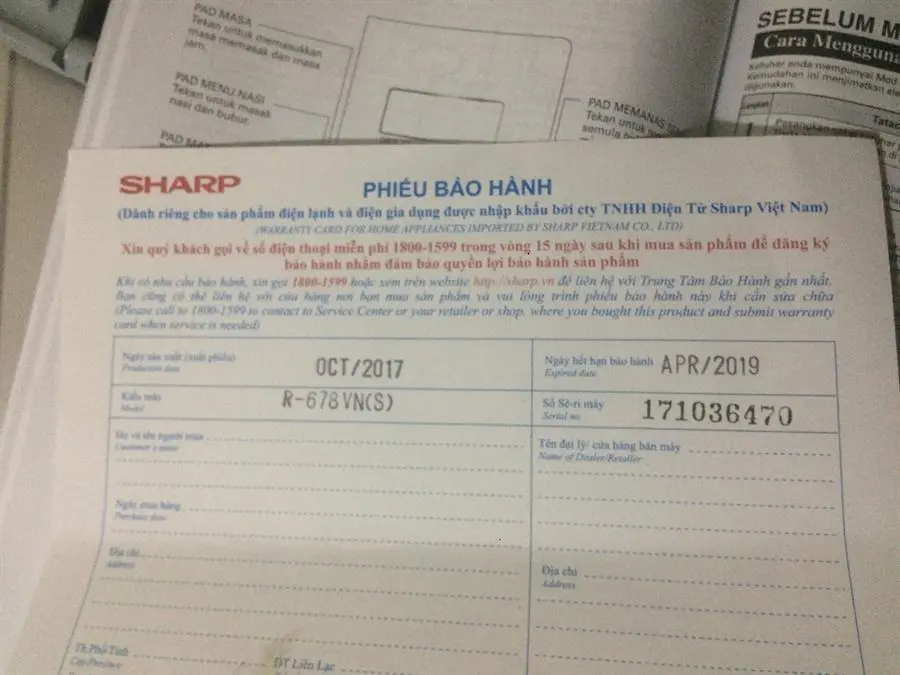 Khách hàng review Lò vi sóng có nướng Sharp R-678VN(S) 20 lít 1