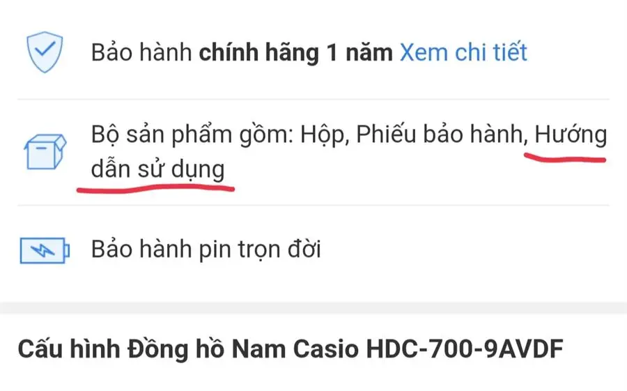 Khách hàng review Đồng hồ CASIO Timeless 46 mm Nam HDC-700-9AVDF 2