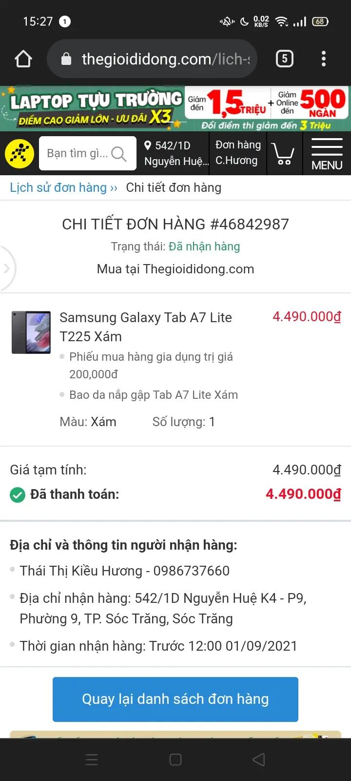 Khách hàng review Máy tính bảng Samsung Galaxy Tab A7 Lite 17