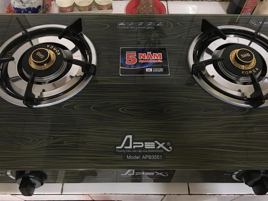 Khách hàng review Bếp ga đôi Apex APB3551 7