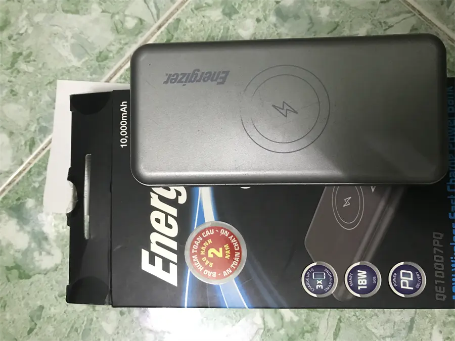 Khách hàng review Pin sạc dự phòng không dây Polymer 10.000 mAh Type C PD QC3.0 Energizer QE10007PQ 1