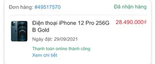 Khách hàng review Điện thoại iPhone 12 Pro 256GB 1