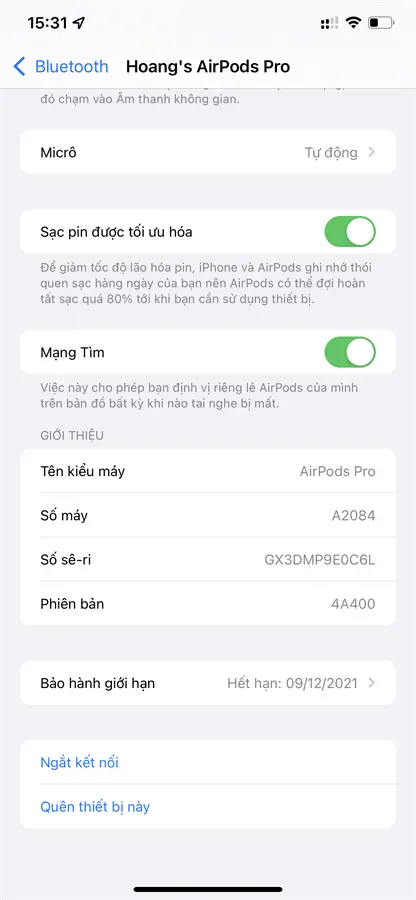 Khách hàng review Tai nghe Bluetooth AirPods Pro Wireless Charge Apple MWP22 21