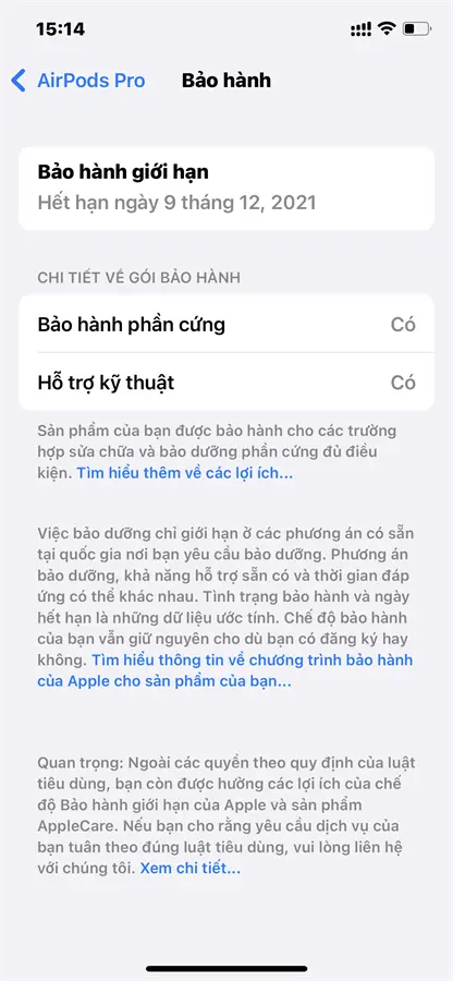 Khách hàng review Tai nghe Bluetooth AirPods Pro Wireless Charge Apple MWP22 19