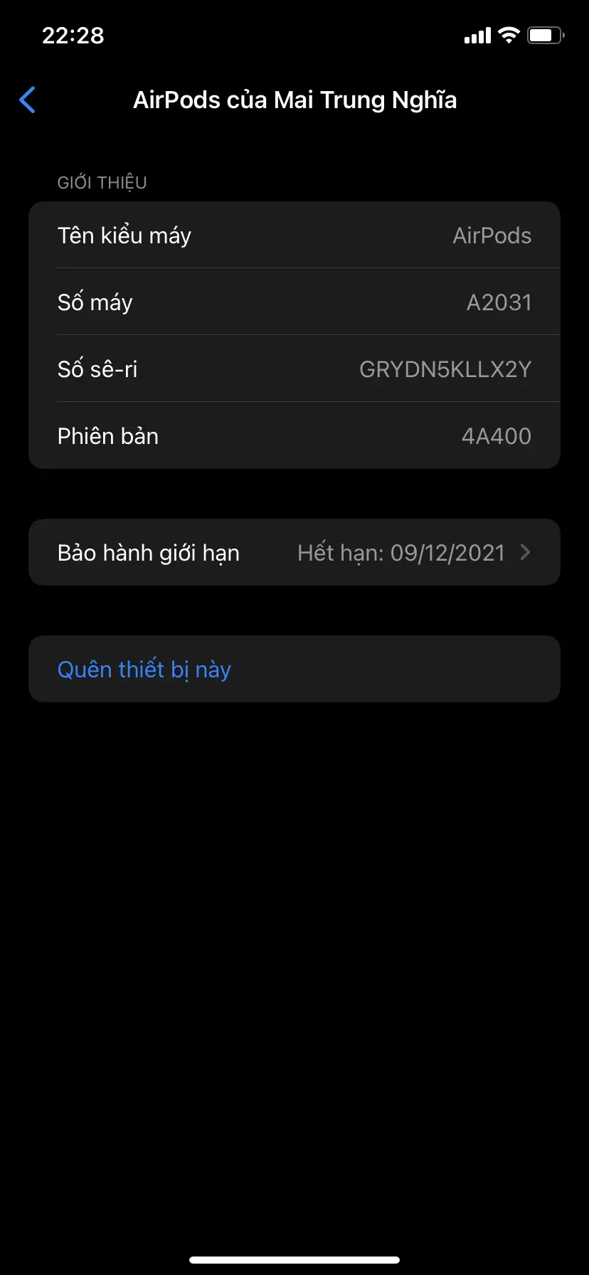 Khách hàng review Tai nghe Bluetooth AirPods 2 Lightning Charge Apple MV7N2 59
