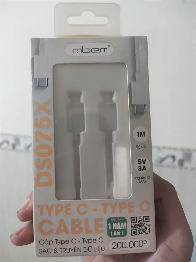 Khách hàng review Cáp Type C - Type C 1m Mbest DS075X 1