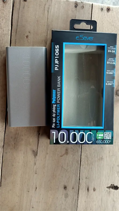 Khách hàng review Pin sạc dự phòng Polymer 10.000 mAh Type C 10W eSaver PJ JP106S 7