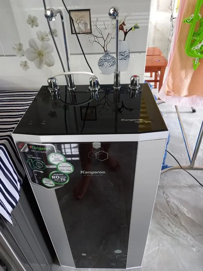 Khách hàng review Máy lọc nước RO nóng nguội lạnh Hydrogen Kangaroo KG10A4VTU 10 lõi 46