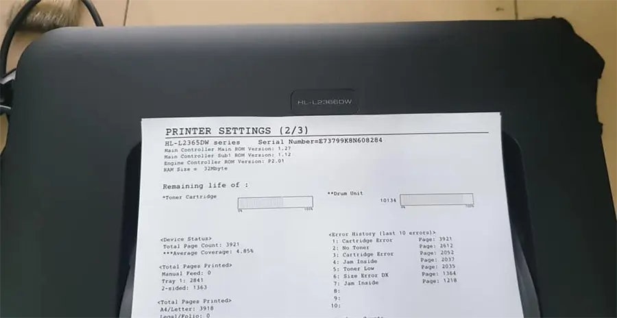 Khách hàng review Máy in laser trắng đen đơn năng Brother HL-L2366DW Wifi 12