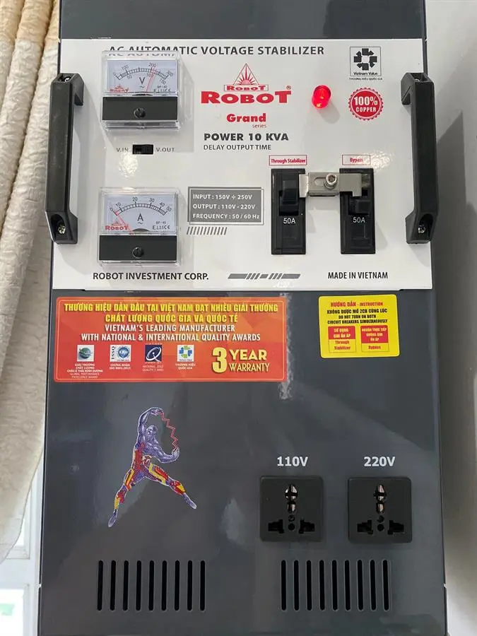 Khách hàng review Ổn áp Robot 1 pha 10KVA 150 7
