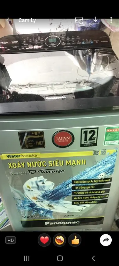Khách hàng review Máy giặt Panasonic Inverter 9.5 kg NA-FD95X1LRV 67