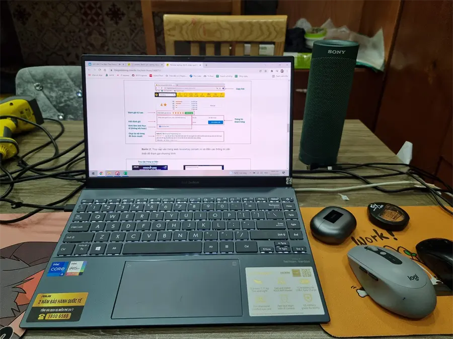 Khách hàng review Laptop Asus ZenBook UX325EA i5 1135G7/8GB/512GB/OLED/Cáp/Túi/Win10 (KG363T) 2