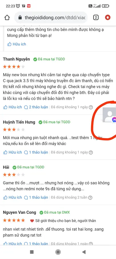 Khách hàng review Điện thoại Xiaomi 11T 5G 128GB 17