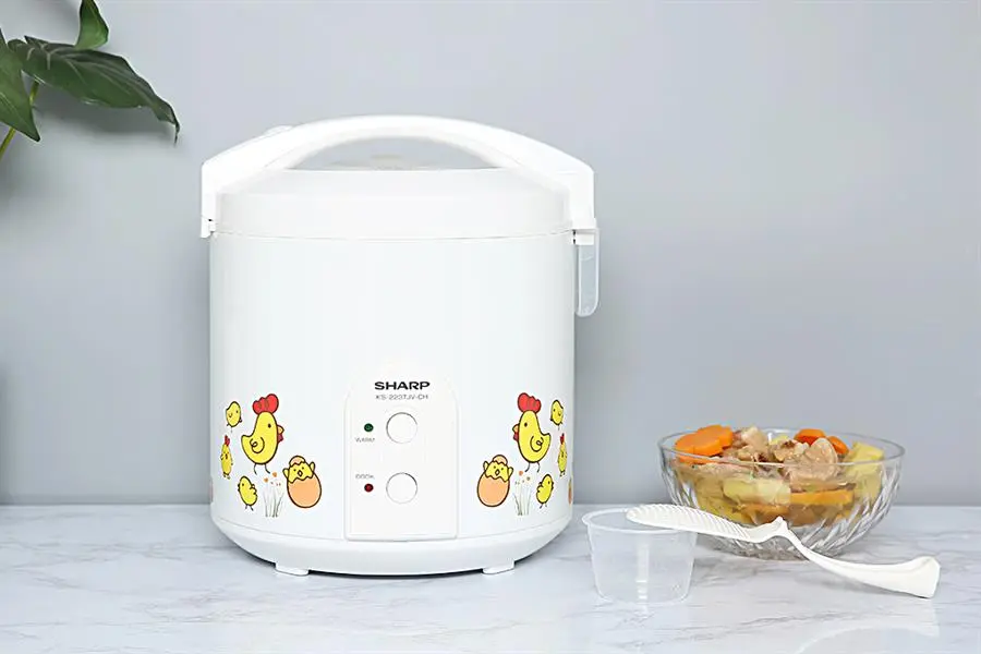 hách hàng review Nồi cơm nắp gài Sharp 2.2 lít KS-223TJV-CH 6