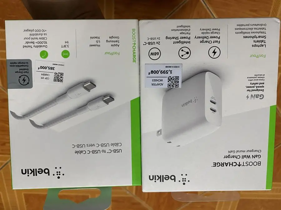 Khách hàng review Adapter sạc 2 cổng Type C PD 68W GaN Belkin WCH003 4