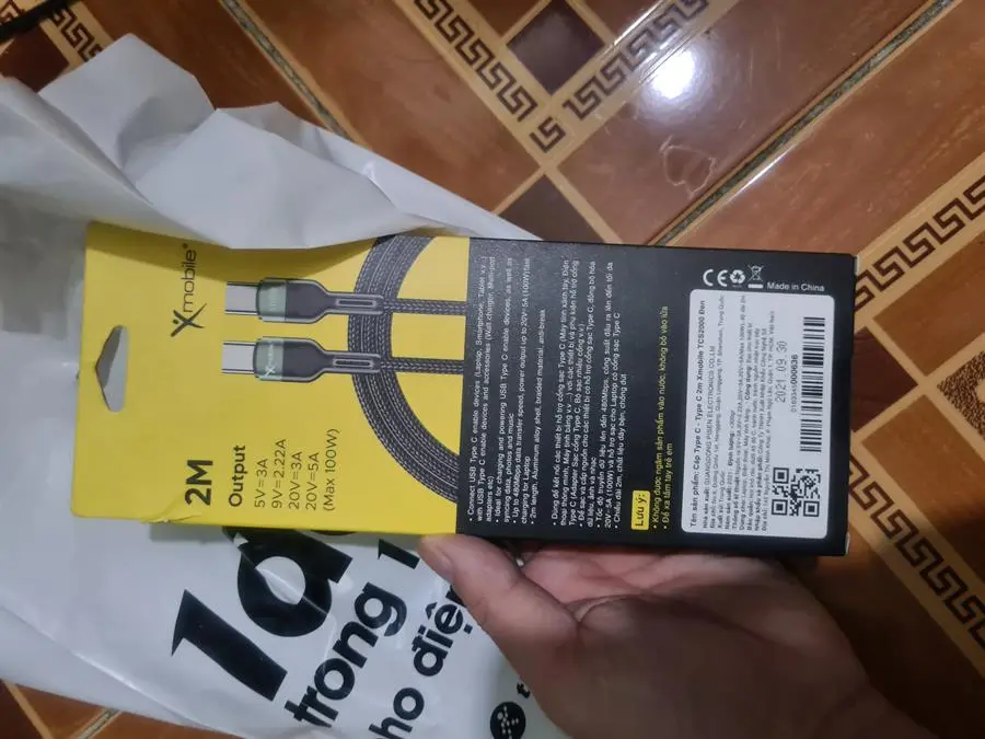 Khách hàng review Cáp Type C - Type C 2m Xmobile TCS2000 2