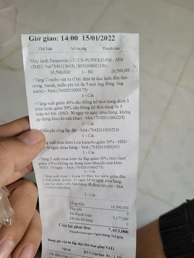Khách hàng review Máy lạnh Panasonic Inverter 1 HP CU/CS-PU9WKH-8M 14