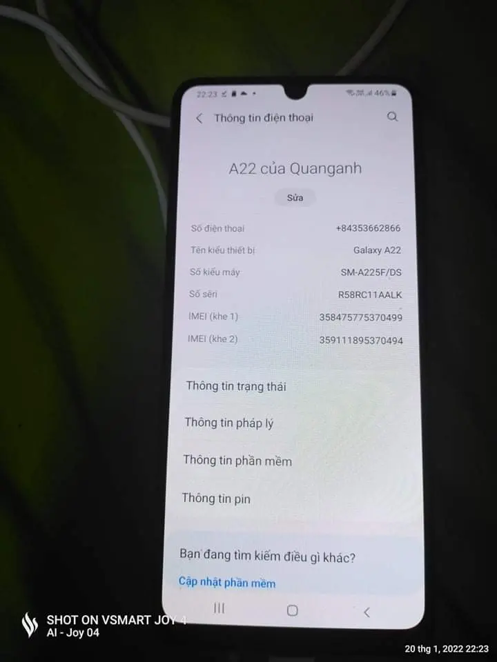 Khách hàng review Điện thoại Samsung Galaxy A22 11