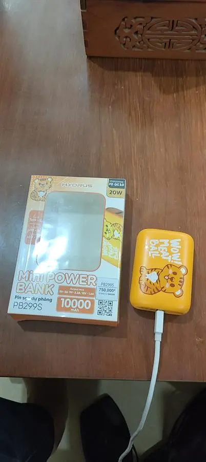 Khách hàng review Pin sạc dự phòng 10000mAh Type C PD QC3.0 Hydrus PB299S 13