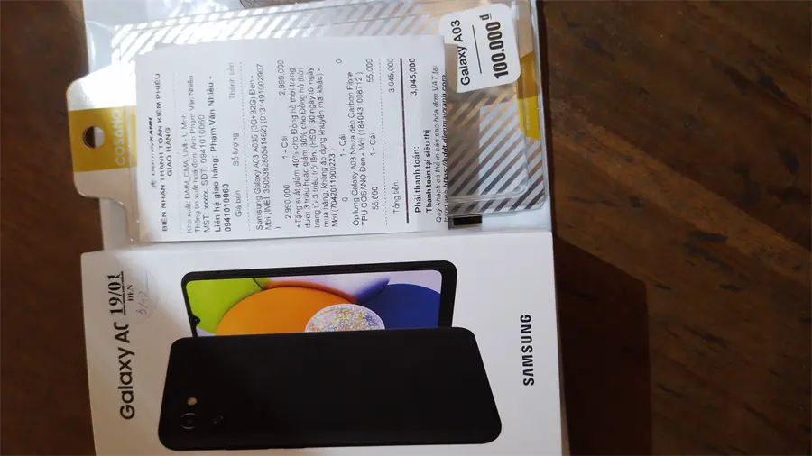 Khách hàng review Điện thoại Samsung Galaxy A03 3GB 14