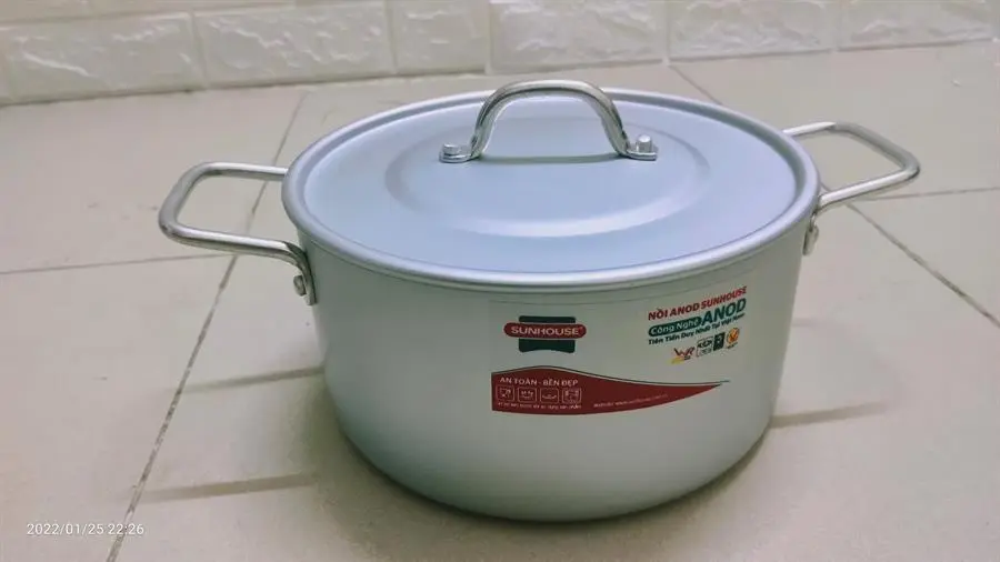 hách hàng review Nồi nhôm anod nắp nhôm 20 cm Sunhouse SH6542-20 6