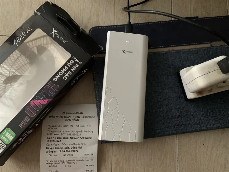 Khách hàng review Pin sạc dự phòng 19.000 mAh 10.5W Xmobile Gram 6S 1