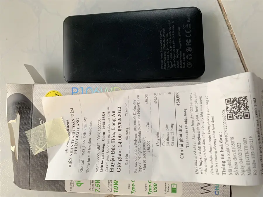Khách hàng review Pin sạc dự phòng không dây Polymer 10.000 mAh Type C PD QC3.0 Xmobile PowerLite P106WD 8