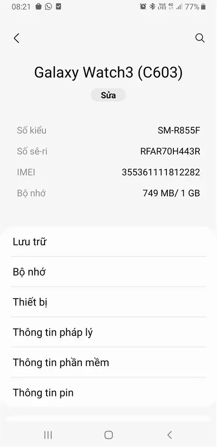 Khách hàng review Đồng hồ thông minh Samsung Galaxy Watch 3 LTE 41mm Đen 4