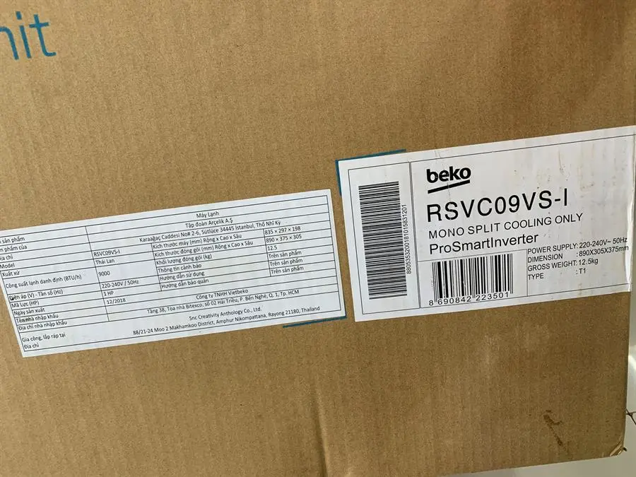 Khách hàng review Máy lạnh Beko Inverter 1 HP RSVC09VS 2