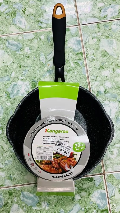 Khách hàng review Chảo nhôm sâu chống dính vân đá đáy từ 20 cm Kangaroo KG662XS 14