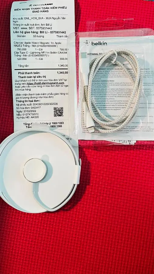 Khách hàng review Cáp sạc không dây Apple Watch MagSafe 1m Apple MX2E2 2