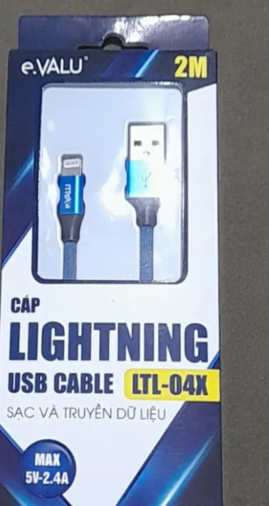 Khách hàng review Cáp Lightning 2m eValu LTL-04X 7