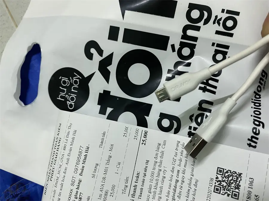 Khách hàng review Cáp Micro USB 1m AVA DR-M01 4
