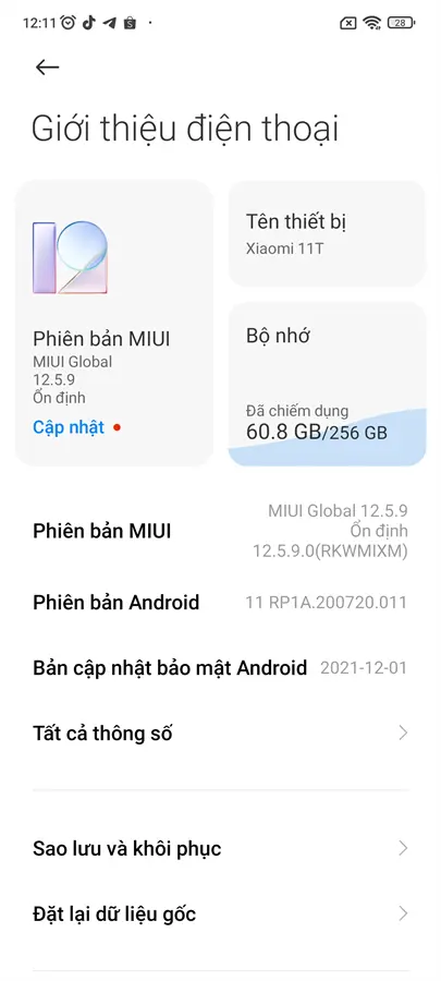 Khách hàng review Điện thoại Xiaomi 11T 5G 256GB 22