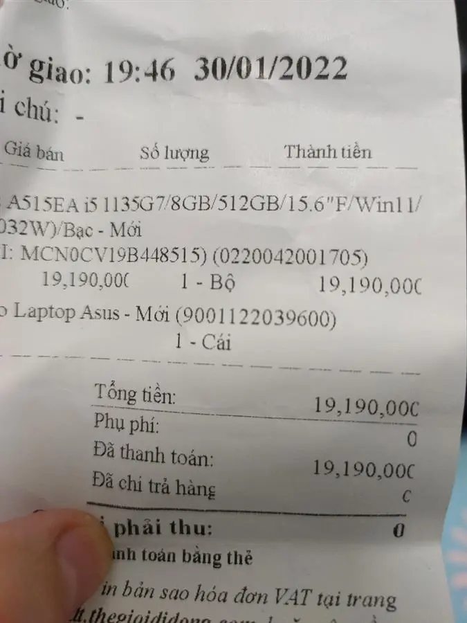 Khách hàng review Laptop Asus VivoBook A515EA OLED i5 1135G7/8GB/512GB/Win11 (L12032W) 11