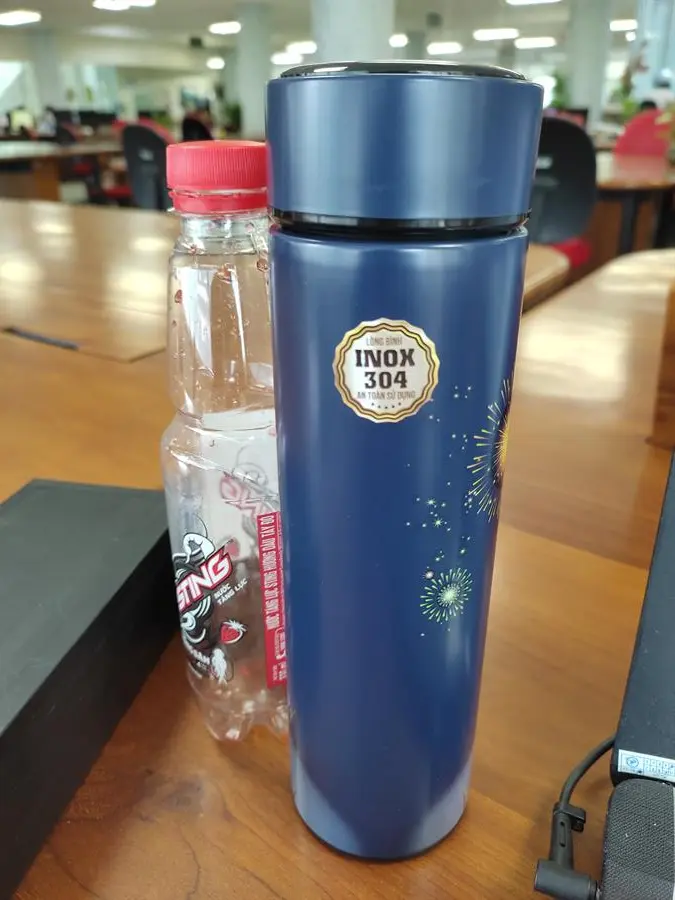 Khách hàng review Bình giữ nhiệt inox 420 ml Delites KS K550B37 pháo bông 2